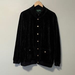 Ralph Lauren Black Velvet Jacket with gold buttons
